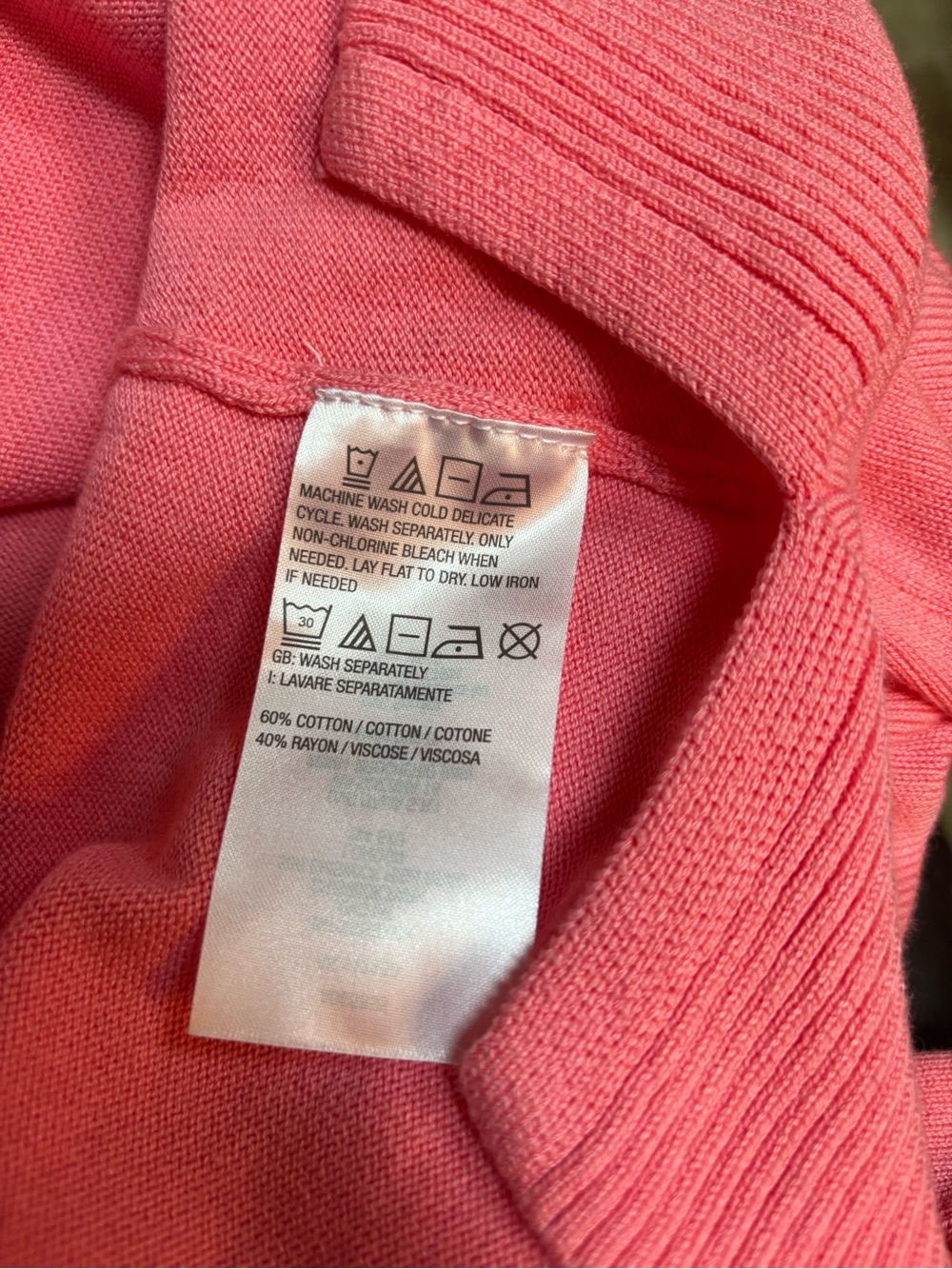 BELLE By Kim Gravel Pink ‘Sea Salt Sun' Relaxed Knit Crewneck Sweater Size XL - Picture 5 of 7